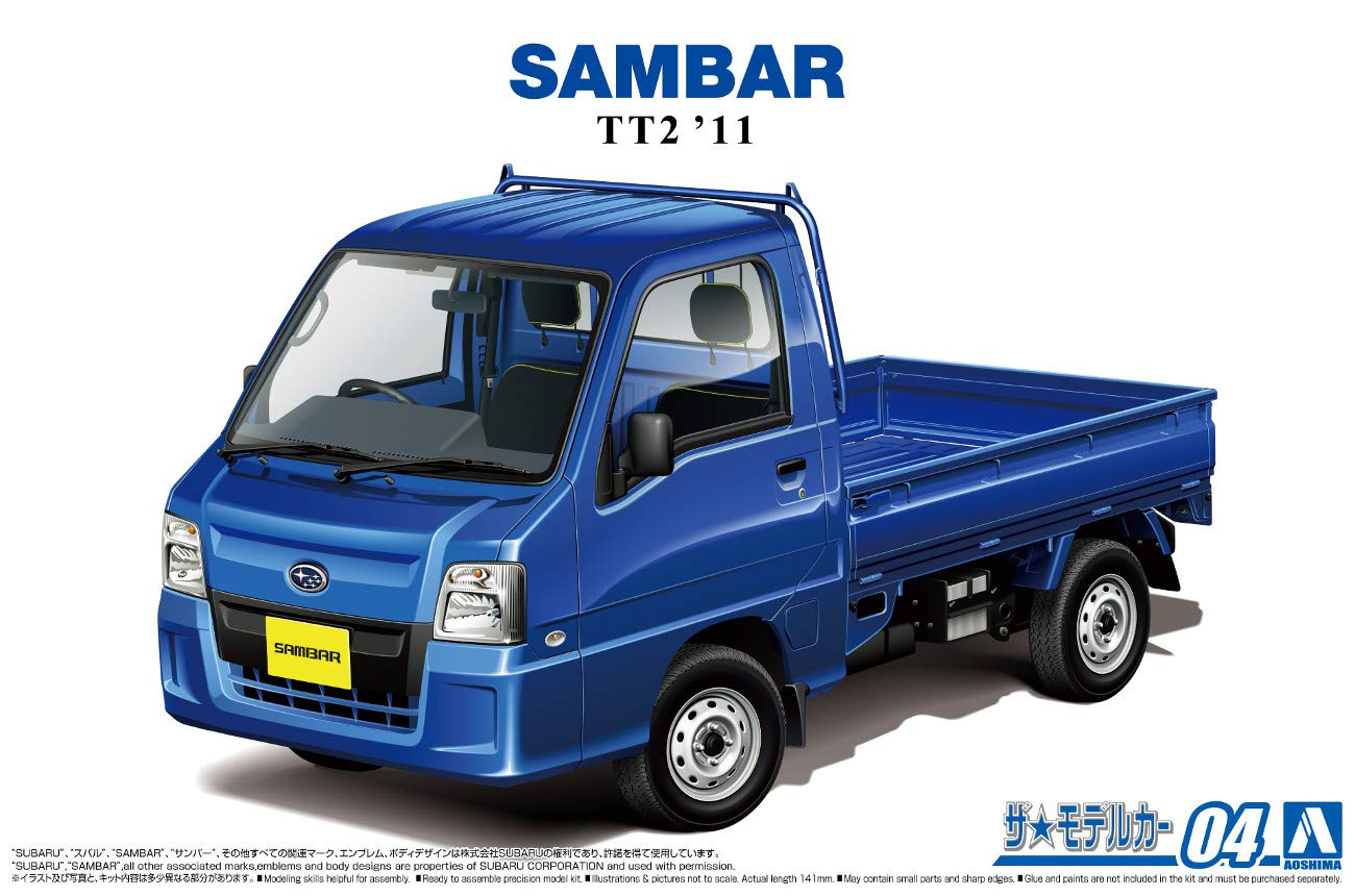AOSHIMA The Model Car 1/24 Subaru Tt2 Sambar Truck Wr Blue Limited '11 Plastic Model- Japan Figure Store - #1 Bring To You The Best Japanese Goods