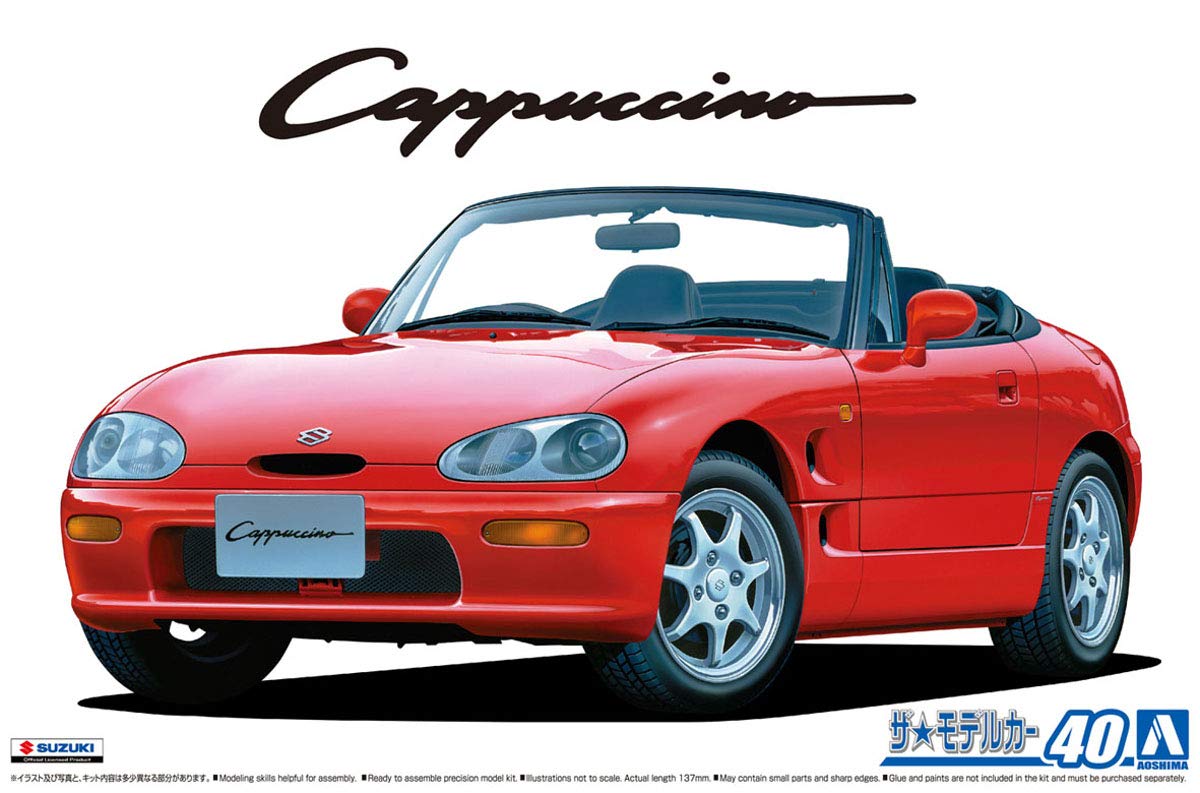 AOSHIMA The Model Car 1/24 Suzuki Ea11R Cappuccino 1991 Plastic Model- Japan Figure Store - #1 Bring To You The Best Japanese Goods