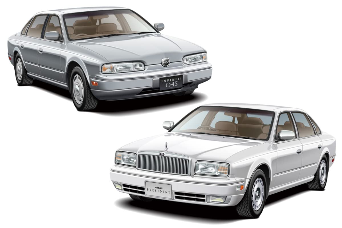 AOSHIMA The Model Car 1/24 Nissan President / Infiniti Q45 G50 '89 Plastic Model- Japan Figure Store - #1 Bring To You The Best Japanese Goods