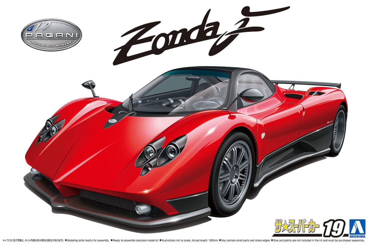 AOSHIMA The Super Car No.19 1/24 Pagani Zonda F Plastic Model- Japan Figure Store - #1 Bring To You The Best Japanese Goods
