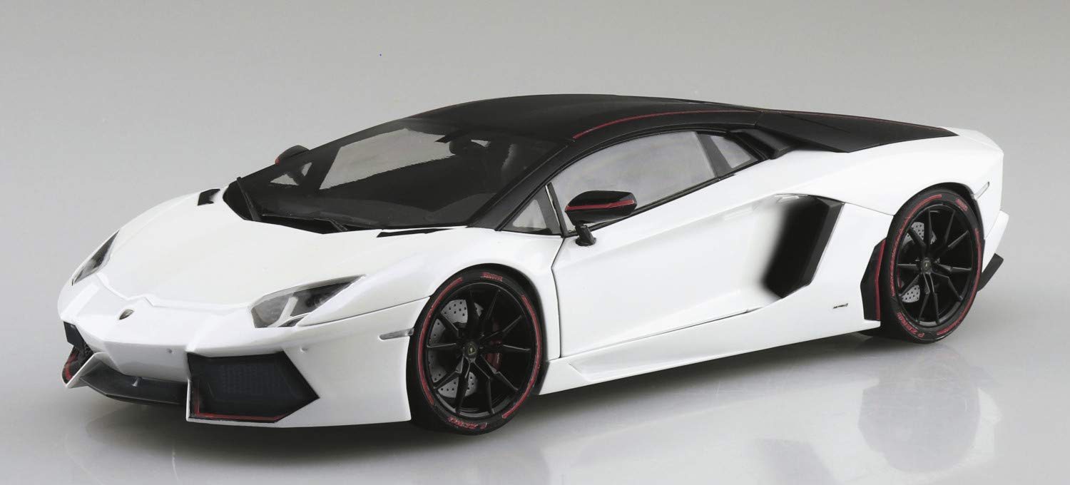 AOSHIMA The Super Car 1/24 Lamborghini Aventador Pirelli Edition '15 Plastic Model- Japan Figure Store - #1 Bring To You The Best Japanese Goods