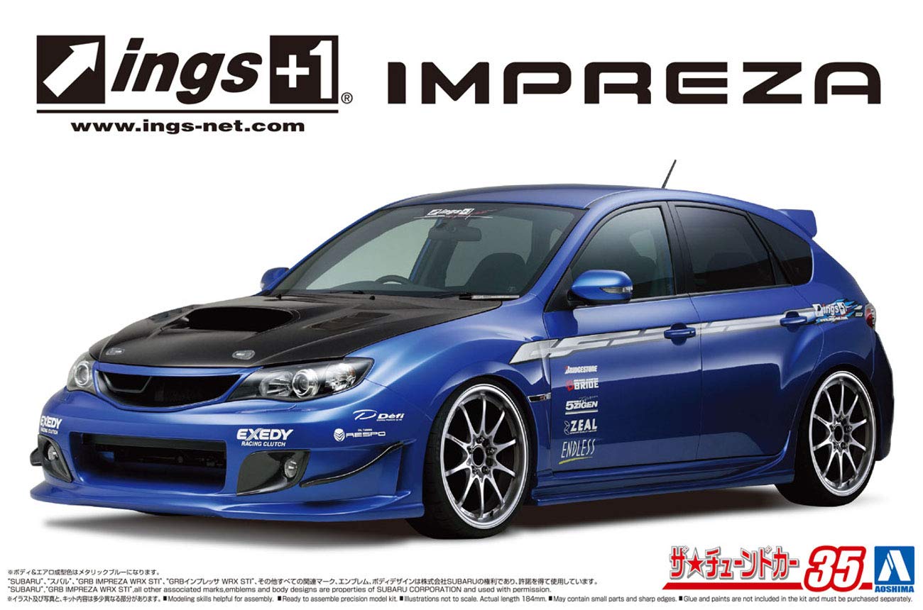 AOSHIMA The Tuned Car 1/24 Subaru Ings Grb Impreza Wrx Sti '07 Plastic Model- Japan Figure Store - #1 Bring To You The Best Japanese Goods