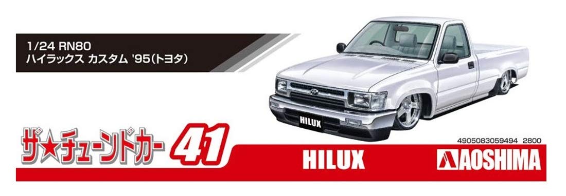 AOSHIMA The Tuned Car 1/24 Rn80 Hilux Custom '95 Toyota Plastic Model- Japan Figure Store - #1 Bring To You The Best Japanese Goods