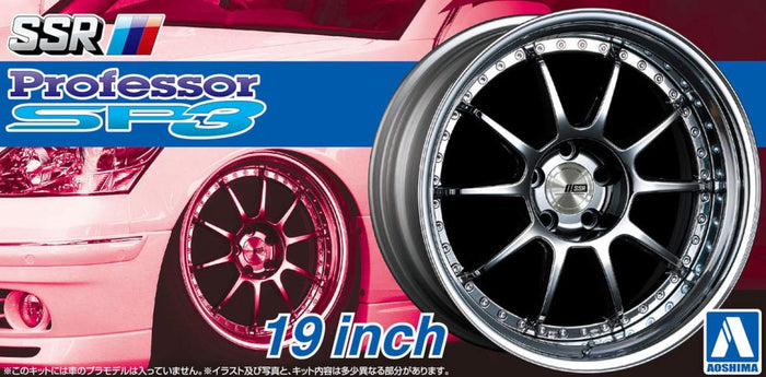 AOSHIMA Tuned Parts 1/24 Ssr Professor Sp3 19Inch Tire & Wheel Set- Japan Figure Store - #1 Bring To You The Best Japanese Goods