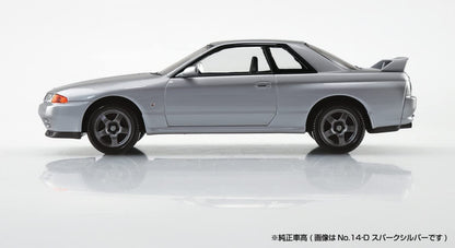 AOSHIMA The Snap Kit No.14-D 1/32 Nissan R32 Skyline Gt-R Spark Silver Plastic Model- Japan Figure Store - #1 Bring To You The Best Japanese Goods
