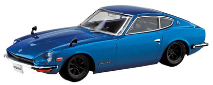AOSHIMA The Snap Kit 1/32 Nissan S30 Fairlady Z Custom Wheel Metallic Blue Plastic Model- Japan Figure Store - #1 Bring To You The Best Japanese Goods