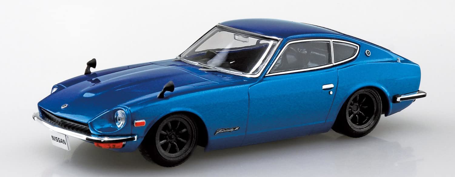 AOSHIMA The Snap Kit 1/32 Nissan S30 Fairlady Z Custom Wheel Metallic Blue Plastic Model- Japan Figure Store - #1 Bring To You The Best Japanese Goods