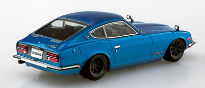 AOSHIMA The Snap Kit 1/32 Nissan S30 Fairlady Z Custom Wheel Metallic Blue Plastic Model- Japan Figure Store - #1 Bring To You The Best Japanese Goods