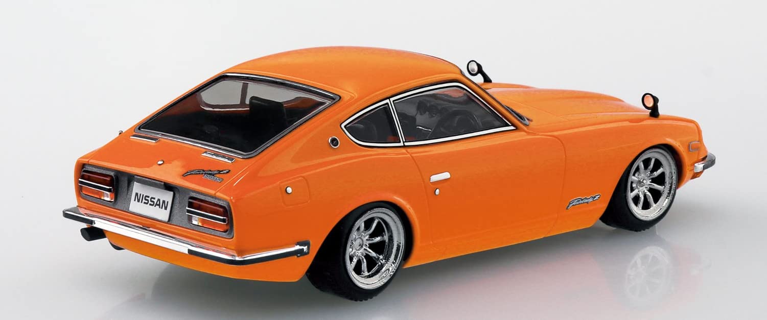 AOSHIMA The Snap Kit 1/32 Nissan S30 Fairlady Z Custom Wheel Orange Plastic Model- Japan Figure Store - #1 Bring To You The Best Japanese Goods