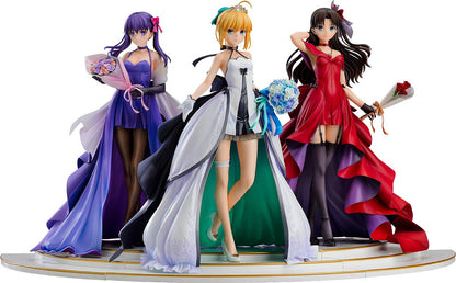 Fate/Stay Night ~15Th Celebration Project~ Saber Rin Tohsaka Sakura Matou ~15Th Celebration Dress Ver.~ Premium Box 1/7 Scale Abs&Amp;Pvc Painted- Japan Figure Store - #1 Bring To You The Best Japanese Goods
