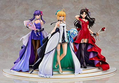 Fate/Stay Night ~15Th Celebration Project~ Saber Rin Tohsaka Sakura Matou ~15Th Celebration Dress Ver.~ Premium Box 1/7 Scale Abs&Amp;Pvc Painted- Japan Figure Store - #1 Bring To You The Best Japanese Goods