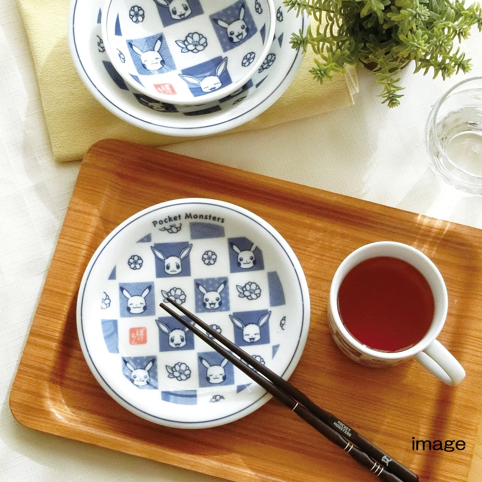 Pokémon Plate Cake Plate Plate Approx. 16Cm Chiyogami Dyeing Made In Japan 141172- Japan Figure Store - #1 Bring To You The Best Japanese Goods