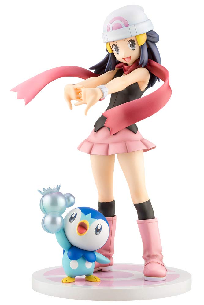 Kotobukiya Artfx J Pokemon Series Hikari with Piplup Painted Figure 1/8 Scale- Japan Figure Store - #1 Bring To You The Best Japanese Goods