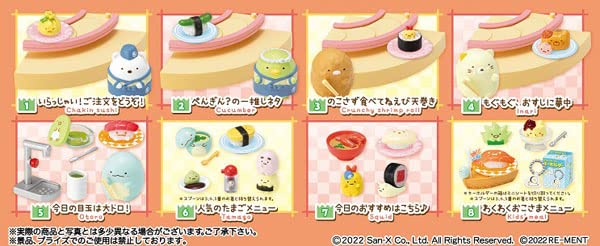 RE-MENT Sumikko Gurashi Sushi Shop 8Pcs Complete Box- Japan Figure Store - #1 Bring To You The Best Japanese Goods