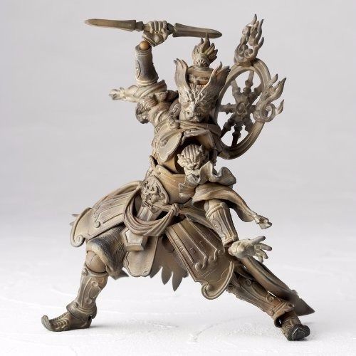 Revoltech Takeya Buddhist Statue Collection No.004ex Zochouten Wood Tone Figure- Japan Figure Store - #1 Bring To You The Best Japanese Goods