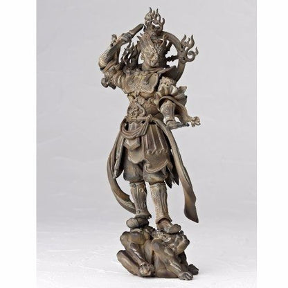 Revoltech Takeya Buddhist Statue Collection No.004ex Zochouten Wood Tone Figure- Japan Figure Store - #1 Bring To You The Best Japanese Goods