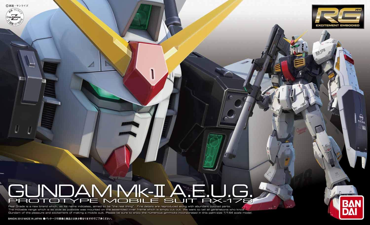 BANDAI Rg 08 Gundam Mk-Ii A.E.U.G. Prototype Rx-178 1/144 Scale Kit- Japan Figure Store - #1 Bring To You The Best Japanese Goods