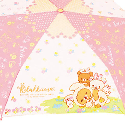 J'S PLANNING Rilakkuma Folding Umbrella 'Flower'- Japan Figure Store - #1 Bring To You The Best Japanese Goods