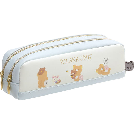 San-X Rilakkuma Marche Twin Zip Twin Zipper Pen Pouch Pt04201- Japan Figure Store - #1 Bring To You The Best Japanese Goods