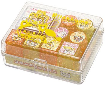 San-X Yellow and Orange Rilakkuma Mini Stamp Set- Japan Figure Store - #1 Bring To You The Best Japanese Goods