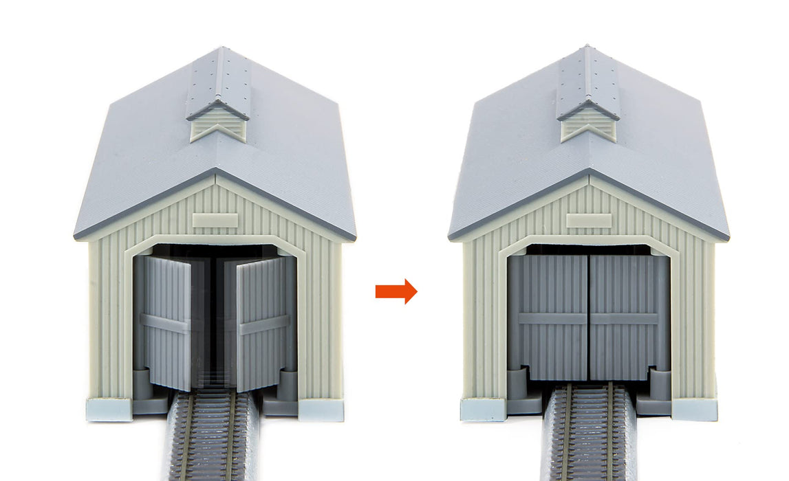 Rokuhan Z Gauge Single Track Locomotive With Automatic Opening And Closing Door Gray S070-1 Model Railroad Supplies- Japan Figure Store - #1 Bring To You The Best Japanese Goods