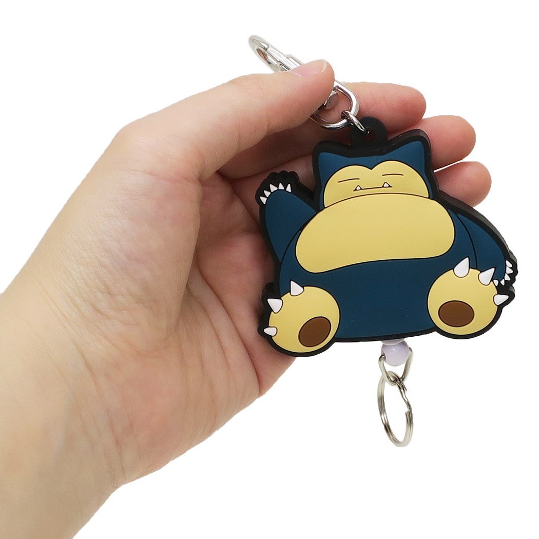 SK JAPAN Pokemon Rubber Reel Keychain Snorlax- Japan Figure Store - #1 Bring To You The Best Japanese Goods