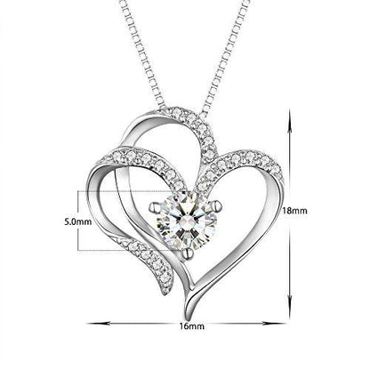 S. Whit Necklace Ladies Chain Silver 925 Eternal Love Open Heart- Japan Figure Store - #1 Bring To You The Best Japanese Goods
