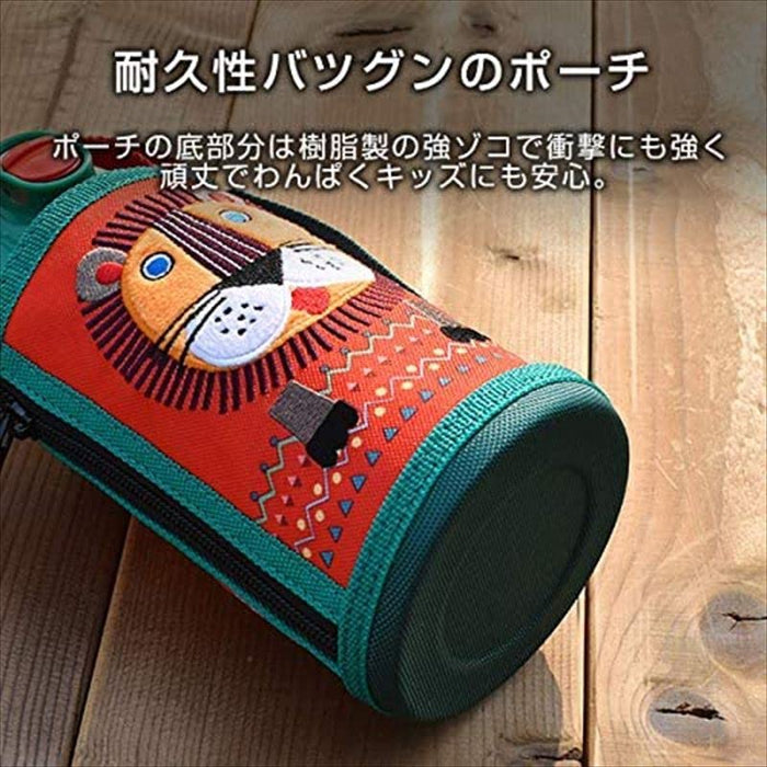 Tiger Thermos Japan Sahara Korobokkuru Lion Mbr-C06Grn 2Way 600Ml Stainless Steel Water Bottle + Pouch- Japan Figure Store - #1 Bring To You The Best Japanese Goods