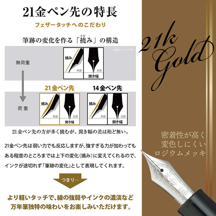 SAILOR - Profit 21 Fountain Pen Silver 1911 Black B 11-2024-620- Japan Figure Store - #1 Bring To You The Best Japanese Goods