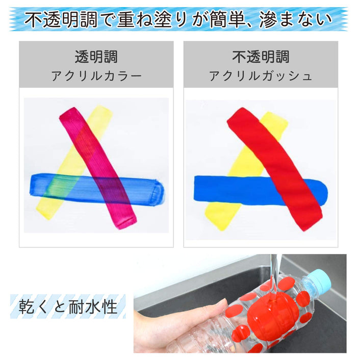 Sakura Crepas Paint Acrylic Gouache Set Of 2 - Japan - 3 Primary Colors + White Agw5W2- Japan Figure Store - #1 Bring To You The Best Japanese Goods