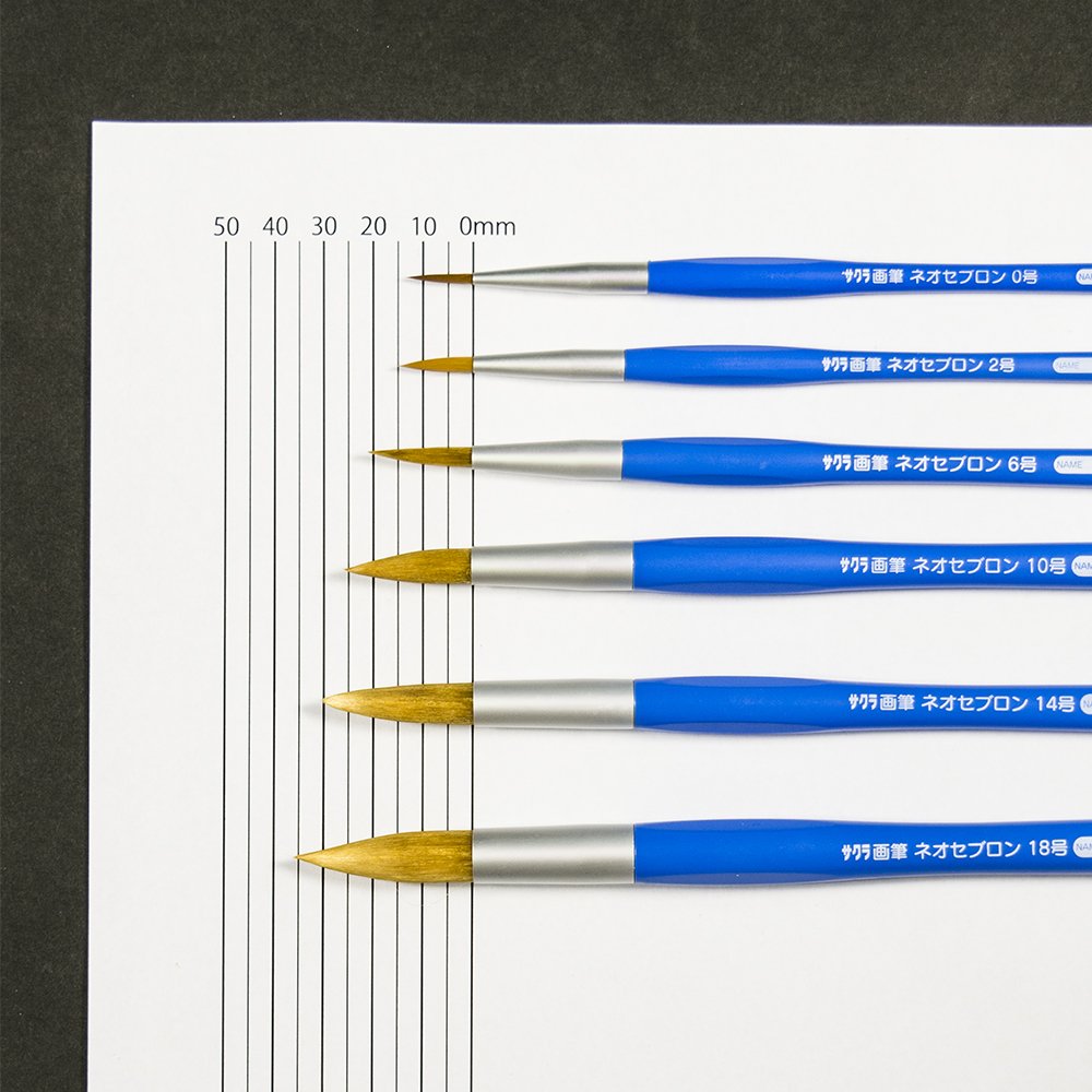 Sakura Crepas Japan Painting Brush Neo Sebron Round No.6 10 Brushes- Japan Figure Store - #1 Bring To You The Best Japanese Goods