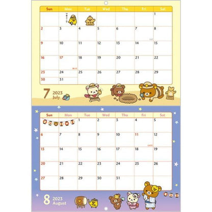 San-X Rilakkuma 2023 Calendar Wall Hanging A4 CD37001- Japan Figure Store - #1 Bring To You The Best Japanese Goods