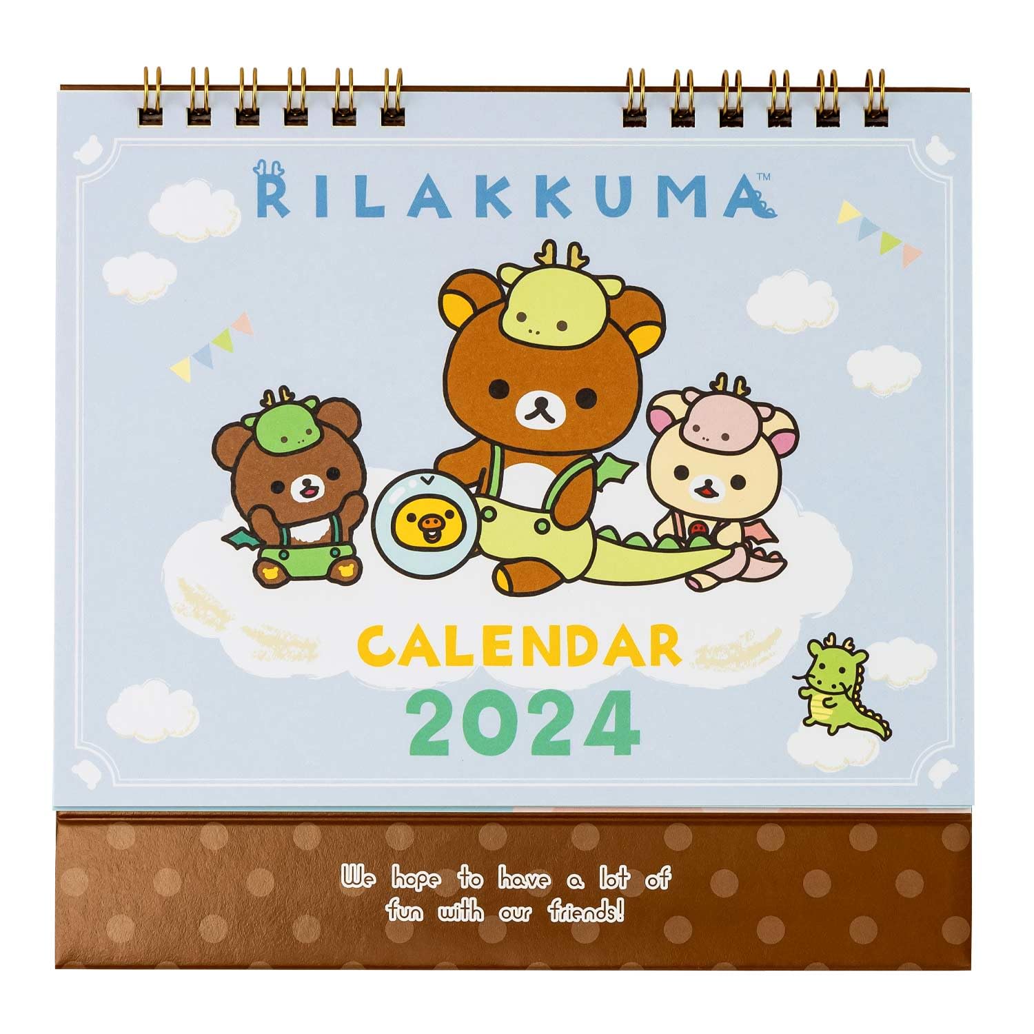 San-X Rilakkuma Calendar Tabletop CD38201 2024- Japan Figure Store - #1 Bring To You The Best Japanese Goods