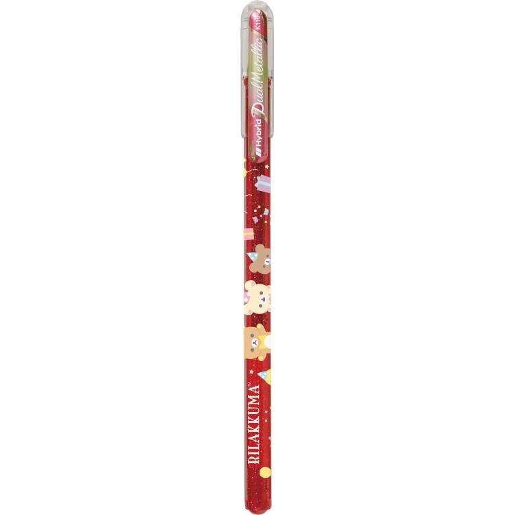 San-X Rilakkuma Dual Metallic Blossom Pink Ballpoint Pen with Glitter Ink- Japan Figure Store - #1 Bring To You The Best Japanese Goods
