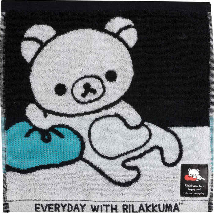 San-X Black Mini Towel Rilakkuma Design Size Cm16801- Japan Figure Store - #1 Bring To You The Best Japanese Goods