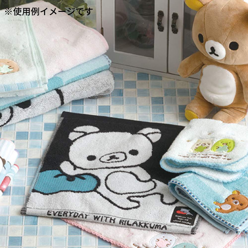 San-X Black Mini Towel Rilakkuma Design Size Cm16801- Japan Figure Store - #1 Bring To You The Best Japanese Goods