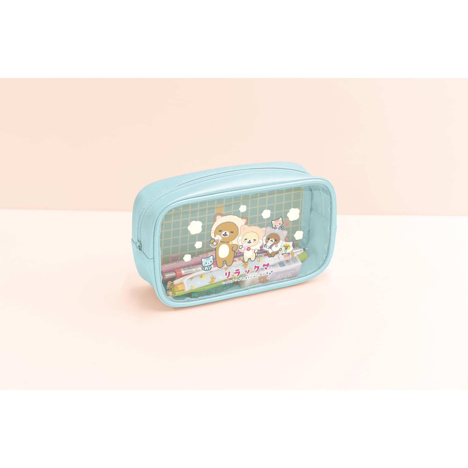 San-X Rilakkuma Cat Neko No Yu Pen Pouch PT12601- Japan Figure Store - #1 Bring To You The Best Japanese Goods