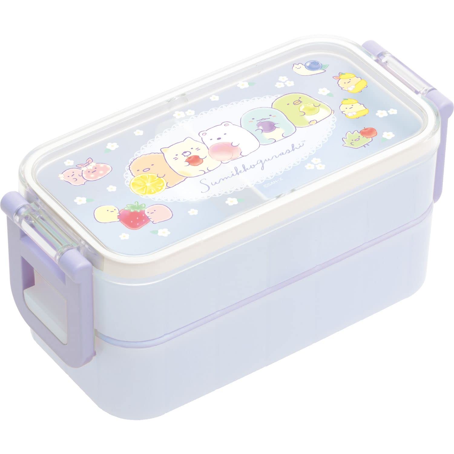 San-X Sumikko Gurashi Ka13002 2-Tier Lunch Box With 2-Point Lock Chopsticks- Japan Figure Store - #1 Bring To You The Best Japanese Goods