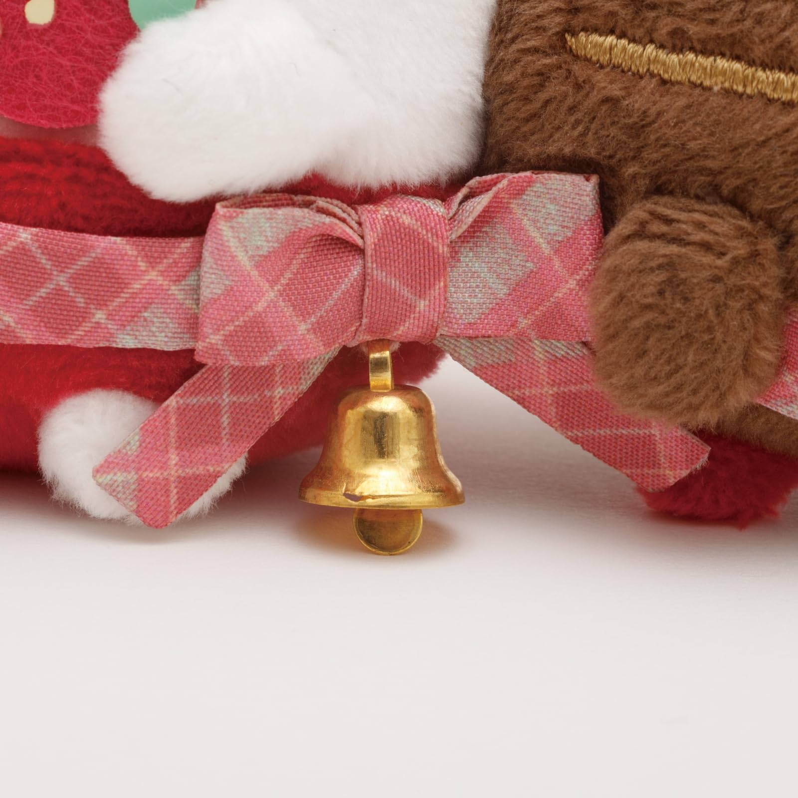 San-X Sumikko Gurashi Plush Toy Strawberry Christmas Polar Bear & Mame Master 75x100x50mm- Japan Figure Store - #1 Bring To You The Best Japanese Goods