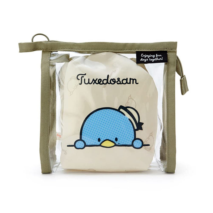 Sanrio 340634 Clear Pouch With Tuxedosam Drawstring Simple Design - Tuxedosam Drawstring Clear Pouch- Japan Figure Store - #1 Bring To You The Best Japanese Goods