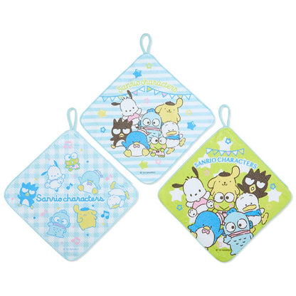 SANRIO Hand Towel With Loop Set 3 Pcs Characters- Japan Figure Store - #1 Bring To You The Best Japanese Goods