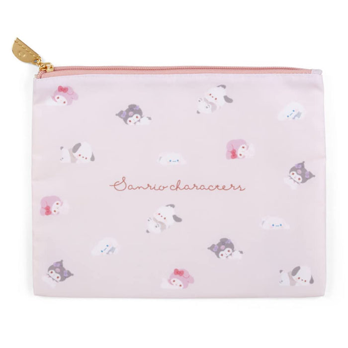 SANRIO Flat Pouch Set 2 Pcs SANRIO Characters Chill Time Design- Japan Figure Store - #1 Bring To You The Best Japanese Goods