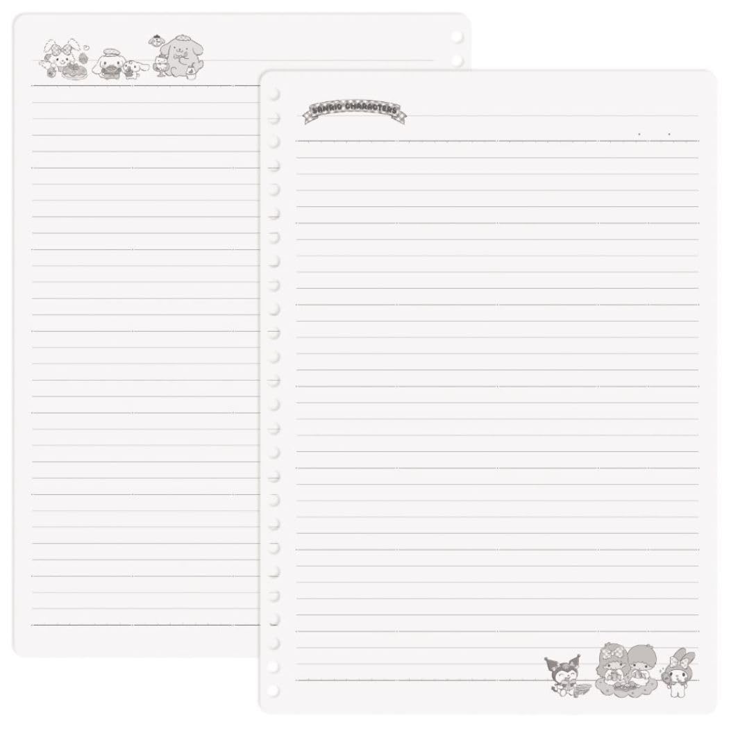 M-Plan Japan Sanrio Characters B5 Loose Leaf Learning Notebook Mix- Japan Figure Store - #1 Bring To You The Best Japanese Goods