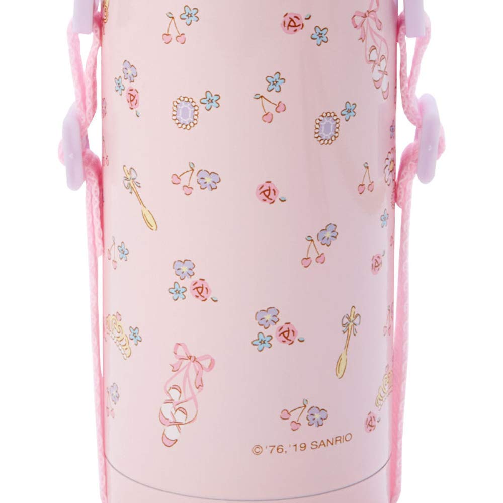 Sanrio Children&S Water Bottle 380Ml Direct Drink With One-Touch Cup 2Way Stainless Steel Bottle My Melody My Melody (Ballet) Heat Insulation Cold Insulation With Shoulder String Girl Character Sanrio- Japan Figure Store - #1 Bring To You The Best Japanese Goods