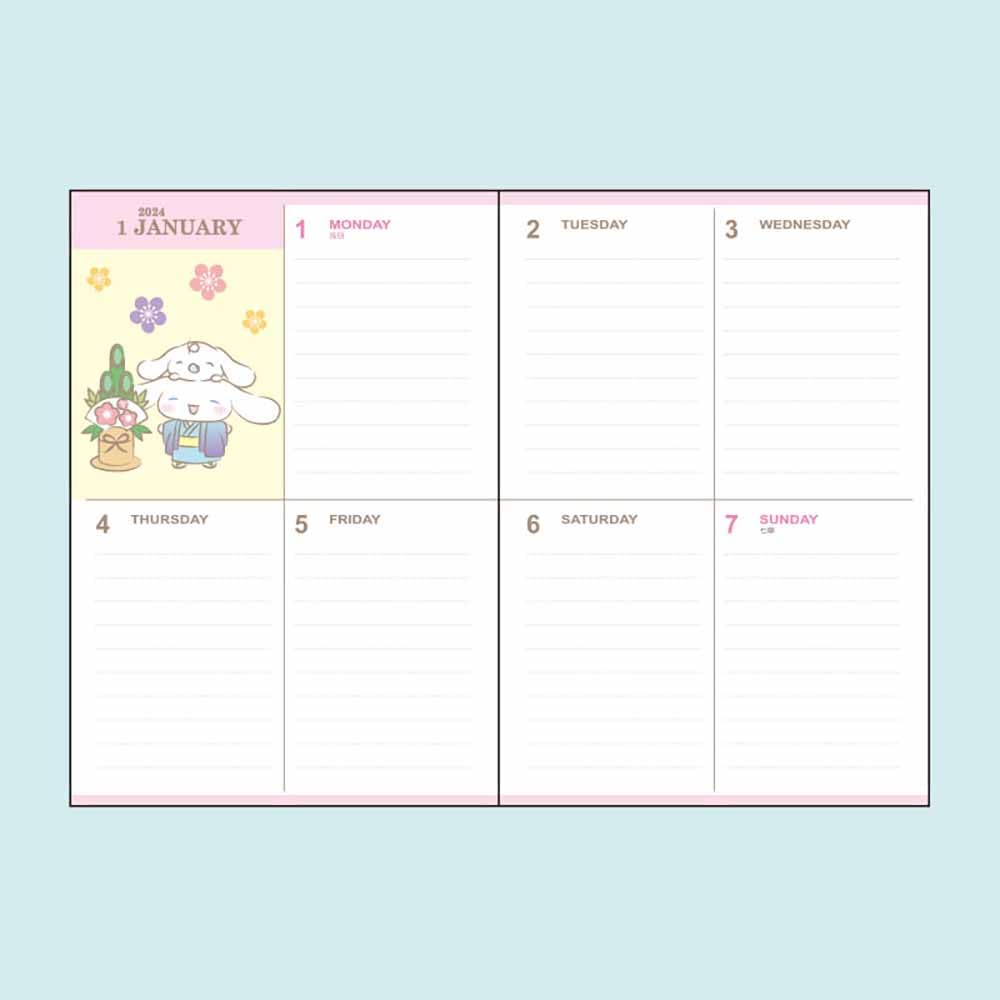 Sanrio Cinnamoroll B6 Diary Japan 2024 704113- Japan Figure Store - #1 Bring To You The Best Japanese Goods