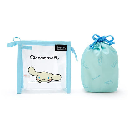 Sanrio 339954 Cinnamoroll Clear Pouch With Drawstring Simple Design Cinnamoroll Clear Pouch- Japan Figure Store - #1 Bring To You The Best Japanese Goods