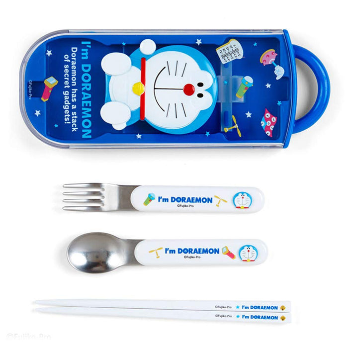 SANRIO Lunch Trio Set Fork, Spoon, Chopsticks Doraemon- Japan Figure Store - #1 Bring To You The Best Japanese Goods