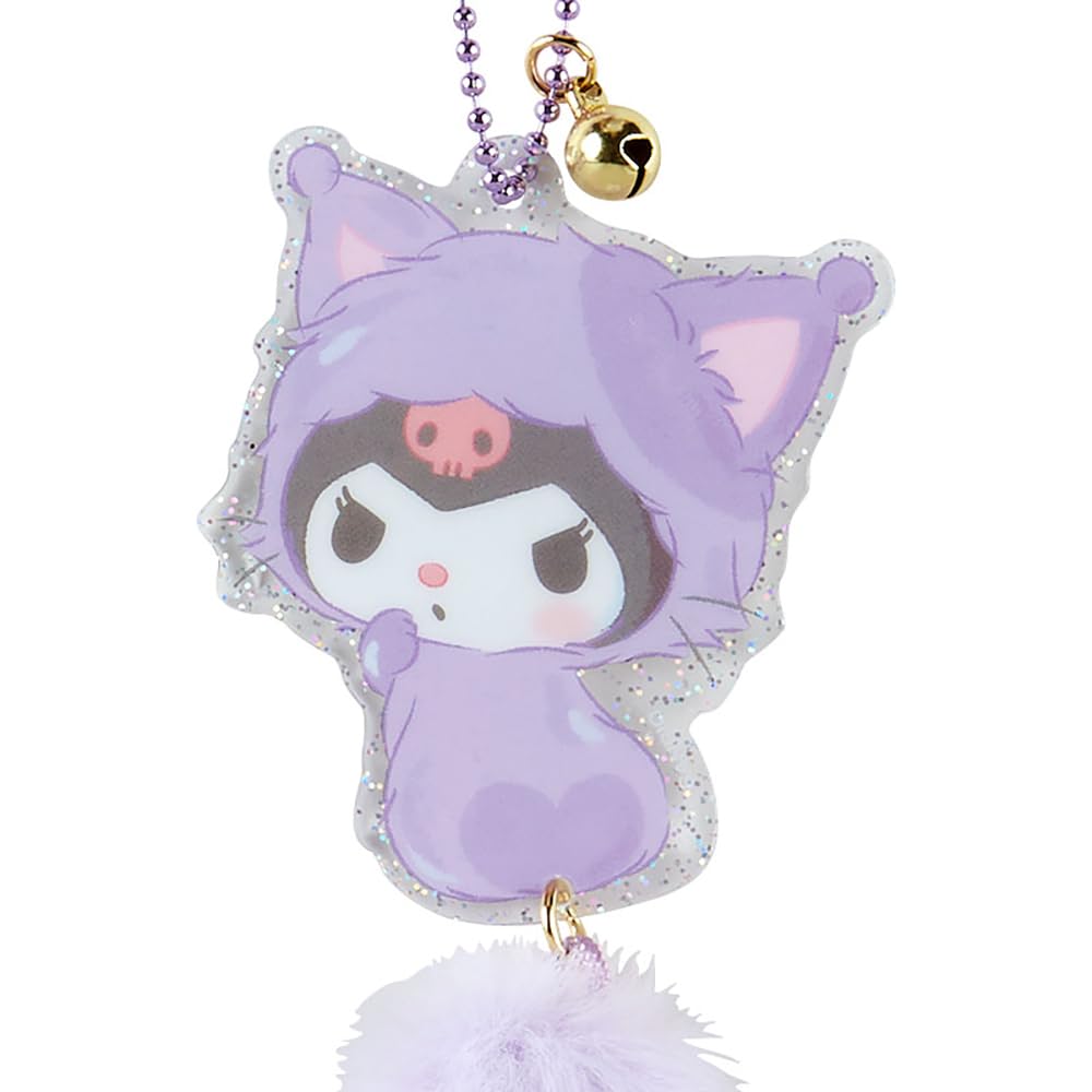 Sanrio Kuromi Acrylic Charm - I Love Neko Neko Series - 15x6x2.5cm Tail Detail- Japan Figure Store - #1 Bring To You The Best Japanese Goods