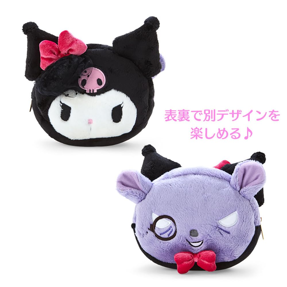 Sanrio Kuromi & Baku Face Shape Boa Pouch Japan 133884- Japan Figure Store - #1 Bring To You The Best Japanese Goods