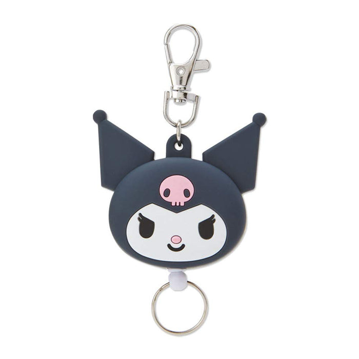 SANRIO Face Shaped Reel Keychain Kuromi- Japan Figure Store - #1 Bring To You The Best Japanese Goods
